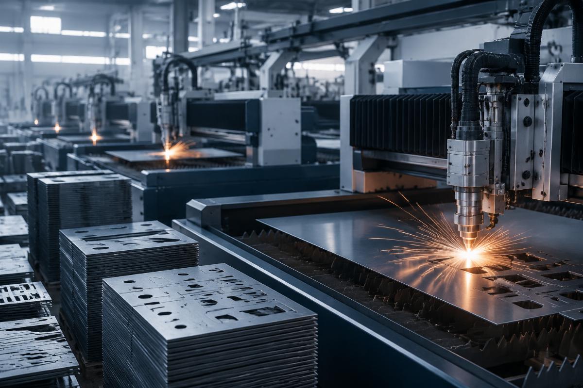 Capacity increase with automated cutting systems Production capacity comparison showing order volume growth