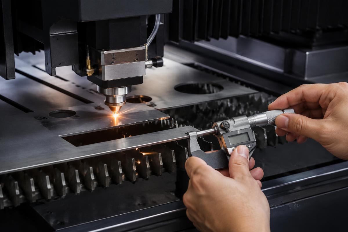 Cutting width verification test setup Wholesaler verifying cutting accuracy