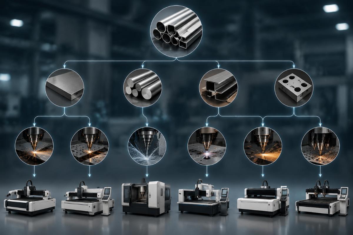 Decision flowchart for selecting CNC equipment type Equipment selection flowchart