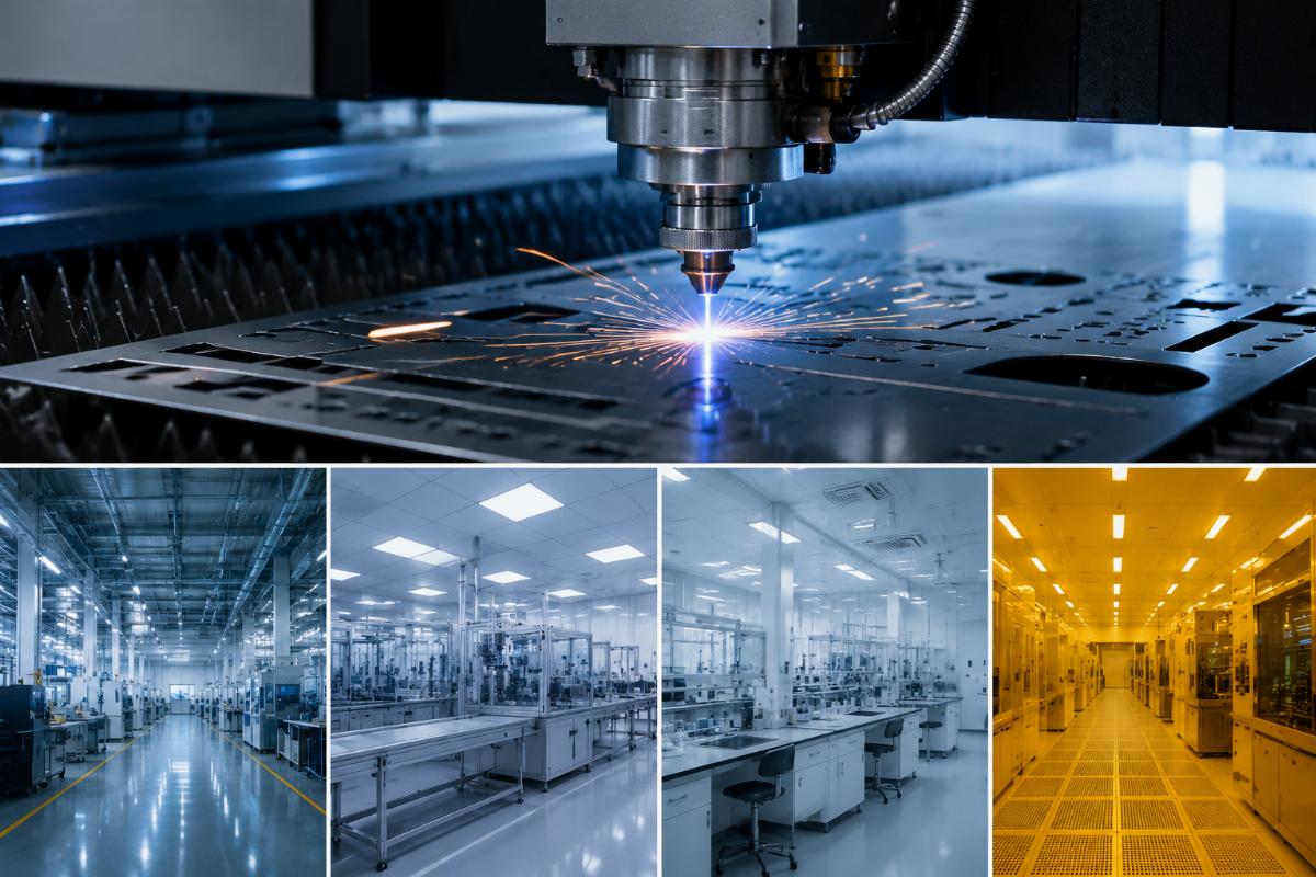 Different industry cleanliness standards visualization Industrial cleanliness level comparison chart