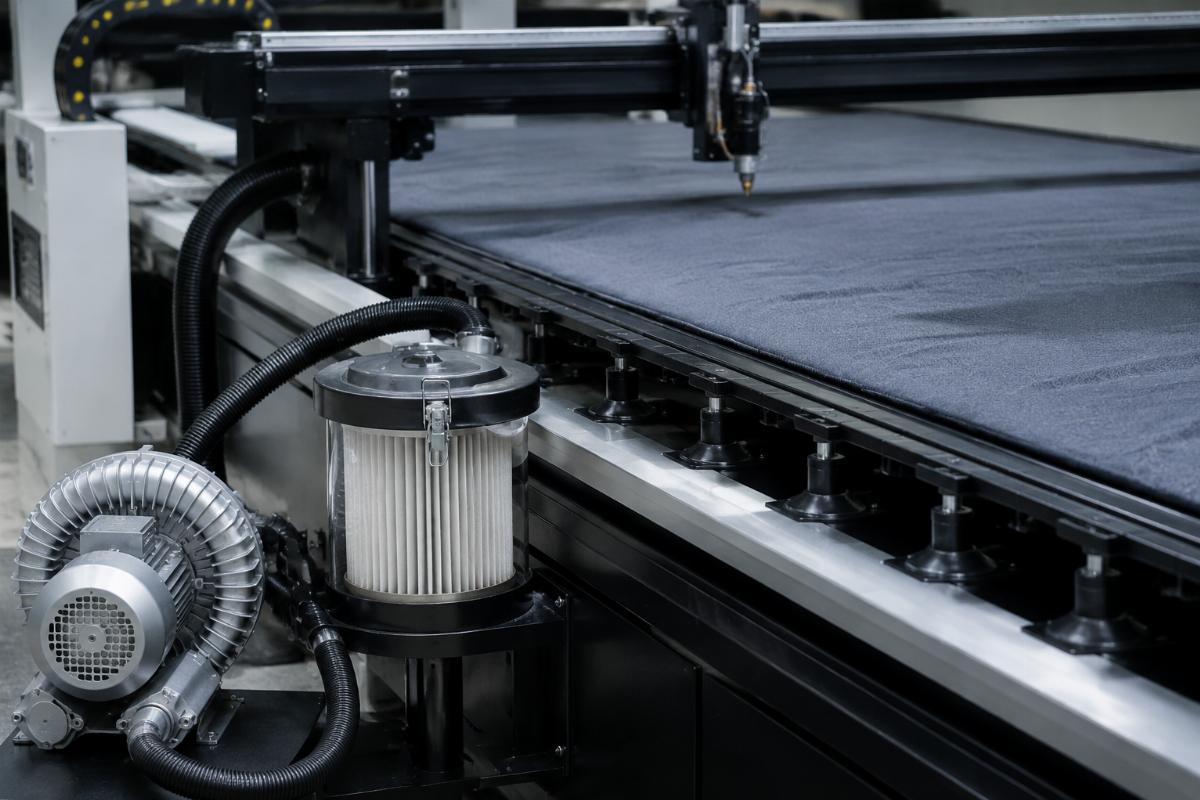 Vacuum system maintenance including filter cleaning and seal inspection