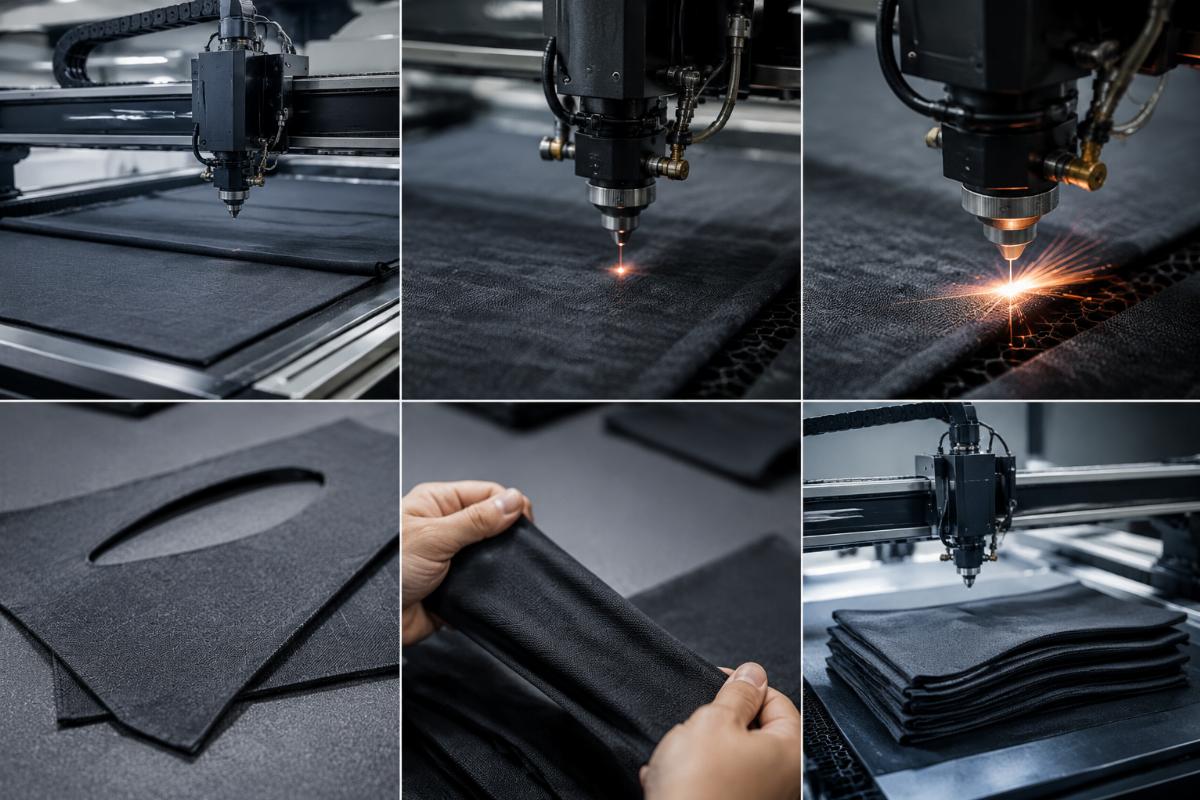 step-by-step fabric cutter testing process