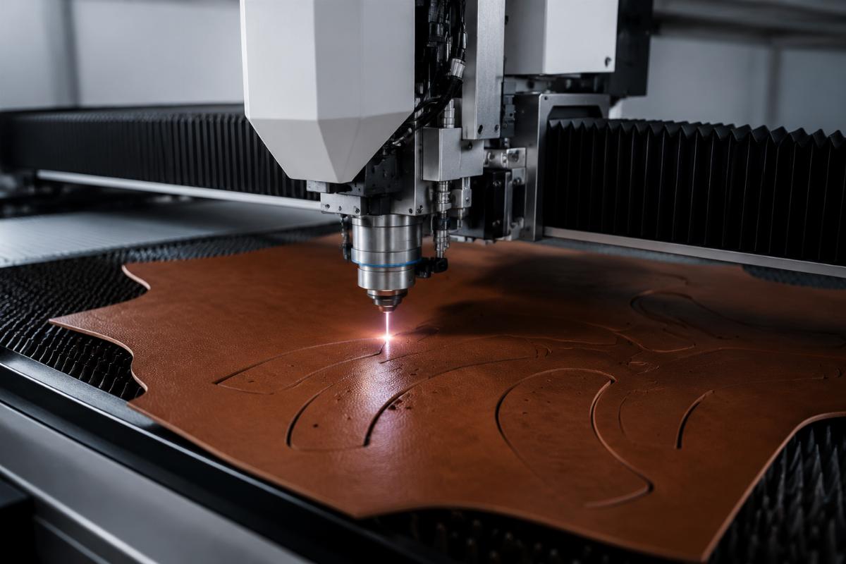 78-model leather CNC cutting machine with ±0.1mm repeat accuracy 78-model leather CNC cutting machine processing genuine leather