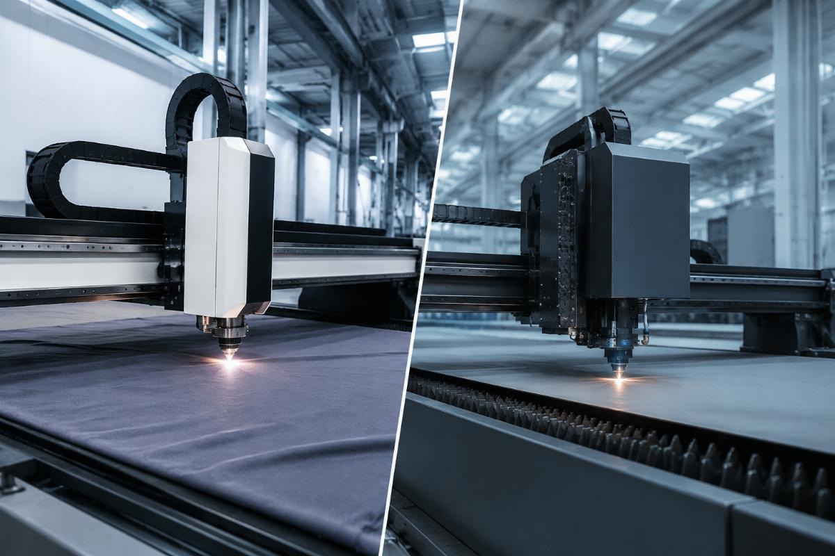 Side-by-side comparison of factory-direct and third-party supplied CNC fabric cutting machines
