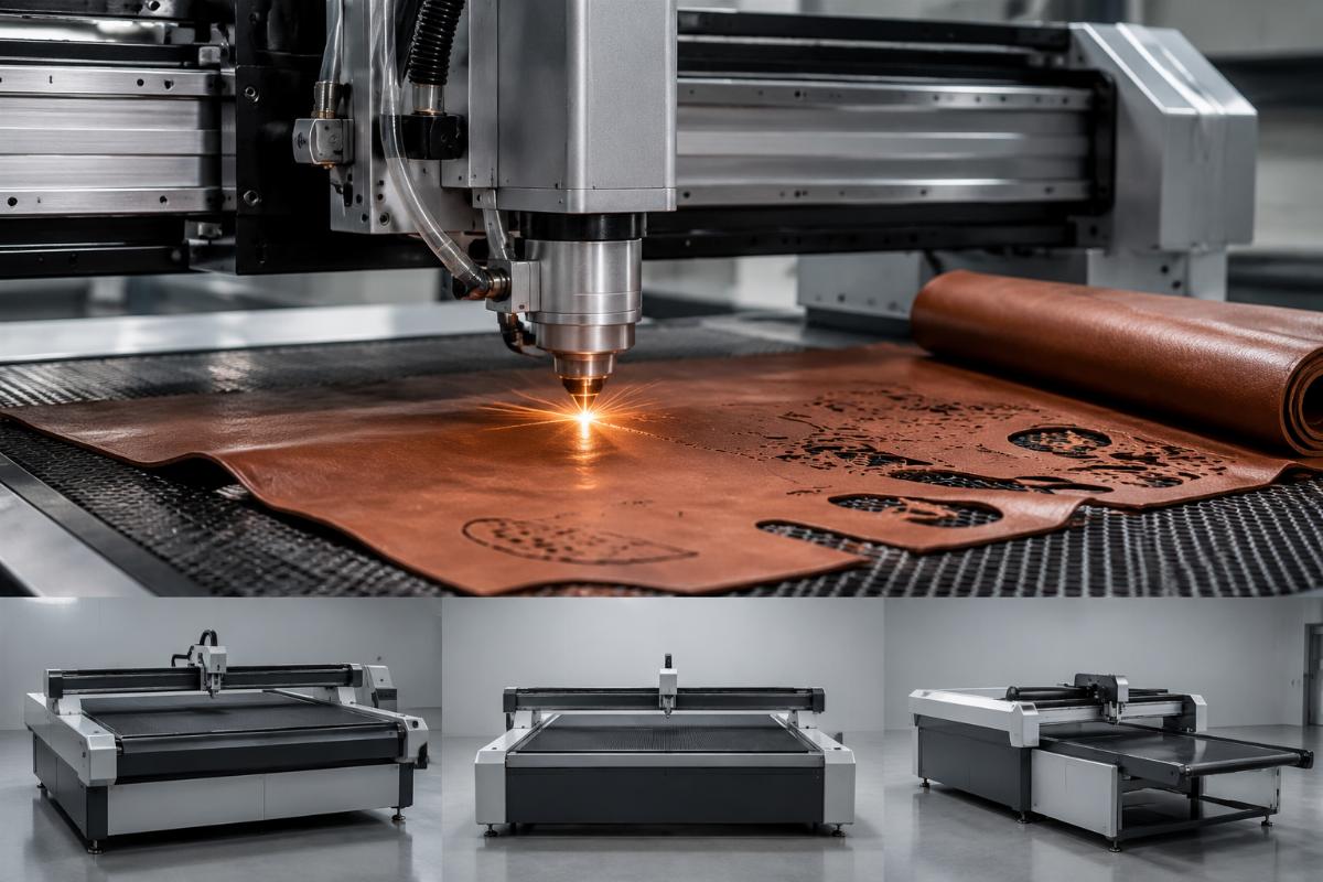 Pricing breakdown sheet for different CNC leather cutting machine configurations