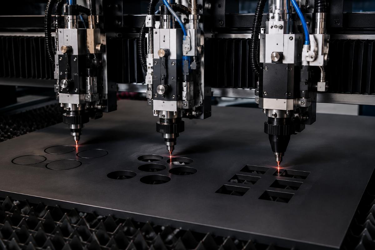 Custom tool head configuration for multi-spec rubber cutting