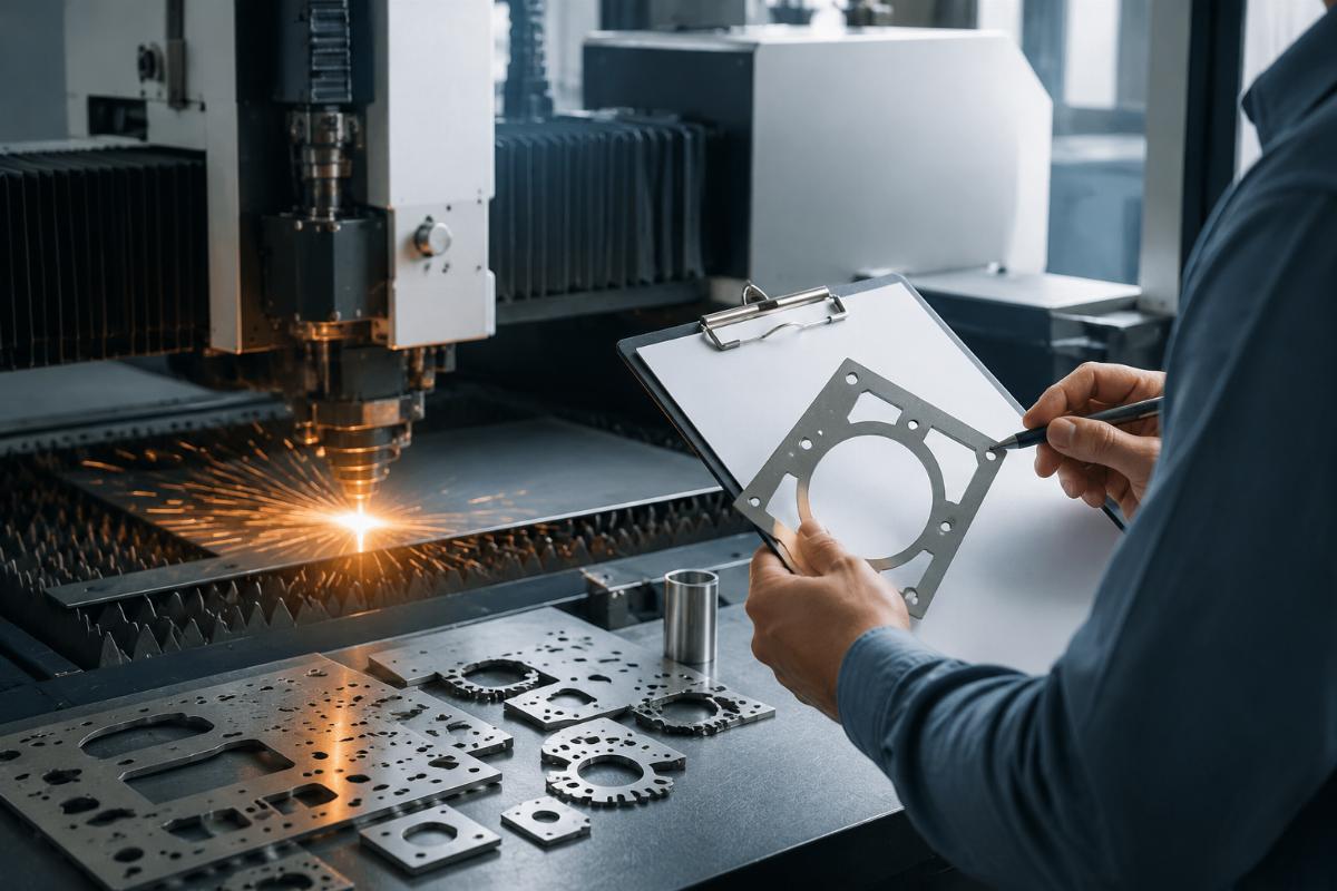 pre-inquiry requirement checklist for CNC cutting machine sourcing A buyer reviewing core requirement checklists before sending an inquiry to Chinese suppliers